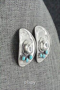 Boucles d'oreilles en turquoise et argent sterling de Bobby Platero