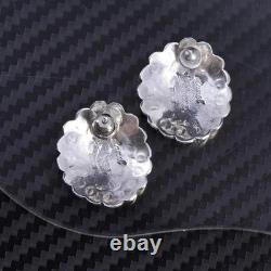 Boucles d'oreilles ovales en argent sterling 925 Navajo Sanel L. Amérindien