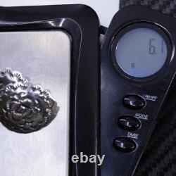 Boucles d'oreilles ovales en argent sterling 925 Navajo Sanel L. Amérindien