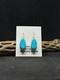 Boucles D&rsquo;oreilles Pendantes Am&eacute;rindiennes Navajos En Argent Sterling Et Turquoise Sleeping Beauty