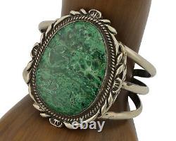 Bracelet Navajo 925 Argent Grade Gemme Azurite Naturelle Artiste Amérindien des années 80