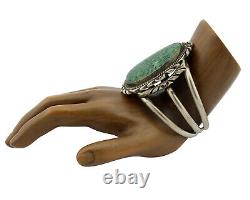 Bracelet Navajo 925 Argent Grade Gemme Azurite Naturelle Artiste Amérindien des années 80