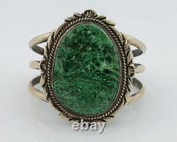 Bracelet Navajo 925 Argent Grade Gemme Azurite Naturelle Artiste Amérindien des années 80