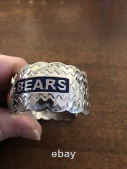 Bracelet Navajo Amérindien NFL Chicago Bears #B Travail Étonnant