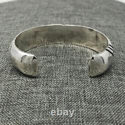 Bracelet Navajo Amérindien en Argent Sterling Style Bangle Cuff VTG