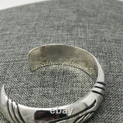 Bracelet Navajo Amérindien en Argent Sterling Style Bangle Cuff VTG