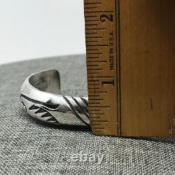 Bracelet Navajo Amérindien en Argent Sterling Style Bangle Cuff VTG