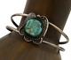 Bracelet Navajo En Argent 925 Avec Turquoise Bleue, Artiste Amérindien, Années 80