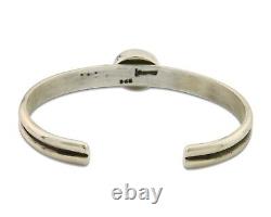 Bracelet Navajo en argent 925 avec turquoise, manchette d'artiste amérindien, années 80