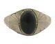 Bracelet Navajo En Argent 925, Manchette En Onyx Naturel, Artiste Amérindien, Années 80