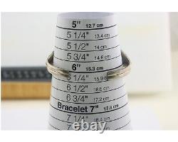 Bracelet Navajo en argent 925, manchette en onyx naturel, artiste amérindien, années 80
