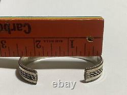 Bracelet Navajo en argent sterling avec corde torsadée Tahe vintage