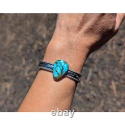 Bracelet Navajo en argent véritable, bijou amérindien fait main, taille 6.25