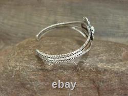 Bracelet Zia en argent sterling et turquoise amérindien par Gordon
