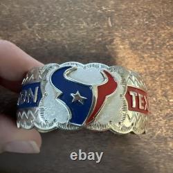 Bracelet amérindien Navajo pour femme Houston Texans, bracelet manchette de football fait main #A