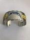 Bracelet Am&eacute;rindien Navajo Pour Femme Los Angeles Chargers, Jonc Nfl Fait Main #a