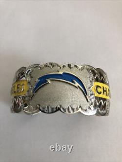 Bracelet amérindien Navajo pour femme Los Angeles Chargers, jonc NFL fait main #A
