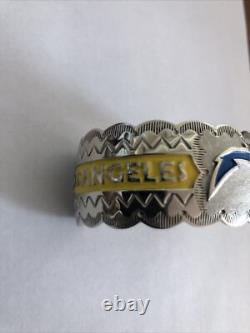 Bracelet amérindien Navajo pour femme Los Angeles Chargers, jonc NFL fait main #A