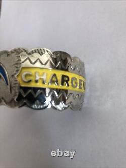 Bracelet amérindien Navajo pour femme Los Angeles Chargers, jonc NFL fait main #A
