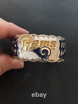 Bracelet amérindien Navajo pour femmes Los Angeles Rams Cuff Beau travail 1