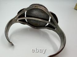 Bracelet amérindien Paulene McCray manchette pour femme Navajo bande blanche brisée