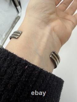 Bracelet amérindien Paulene McCray manchette pour femme Navajo bande blanche brisée