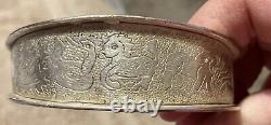 Bracelet de conteur Navajo amérindien en argent sterling 925 rare de 1945 de 54g