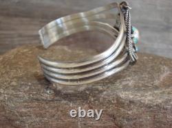 Bracelet de cowgirl en argent sterling et turquoise, tressé, par Platero