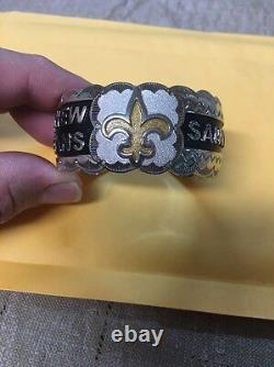 Bracelet de femme Navajo amérindienne New Orleans Saints Cuff # 1 Magnifique