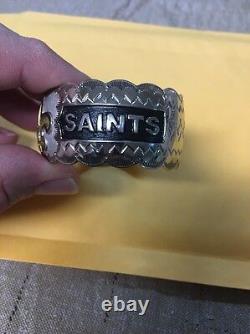 Bracelet de femme Navajo amérindienne New Orleans Saints Cuff # 1 Magnifique