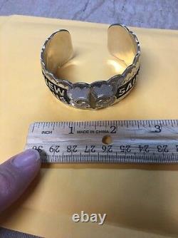 Bracelet de femme Navajo amérindienne New Orleans Saints Cuff # 1 Magnifique