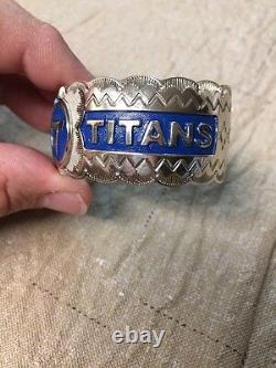 Bracelet de femme amérindienne Navajo Tennessee Titans Football Cuff #3 agréable