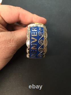 Bracelet de femmes Navajo amérindiennes Denver Nuggets Manchette fait à la main #2