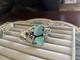 Bracelet De Poignet En Argent Sterling Navajo Amérindien Avec Turquoise Et Motif De Feuille