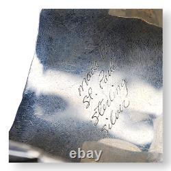 Bracelet de poignet en argent sterling avec turquoise de Stover Paul Navajo Amérindien