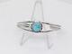 Bracelet De Poignet En Argent Sterling Fait Main Navajo Amérindien Avec Turquoise Kingman