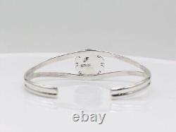 Bracelet de poignet en argent sterling fait main Navajo Amérindien avec turquoise Kingman