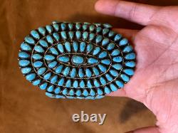 Bracelet de poignet en argent sterling fait main Navajo avec turquoise, ensemble amérindien