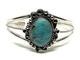 Bracelet De Poignet En Argent Sterling Fait Main Navajo Avec Turquoise Naturelle Amérindienne