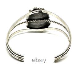 Bracelet de poignet en argent sterling fait main Navajo avec turquoise naturelle amérindienne