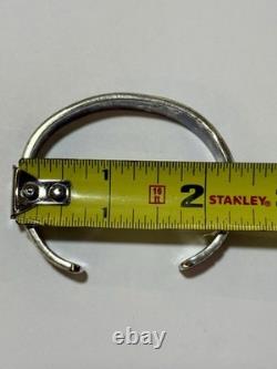 Bracelet de poignet en argent sterling navajo et dorure en or 12K - Original signé KBN Bill