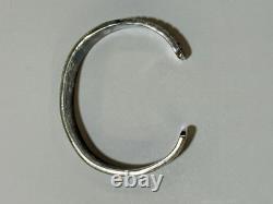 Bracelet de poignet en argent sterling navajo et dorure en or 12K - Original signé KBN Bill