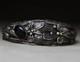 Bracelet De Poignet En Argent Sterling Onyx Vintage Amérindien Navajo Taille 6.75