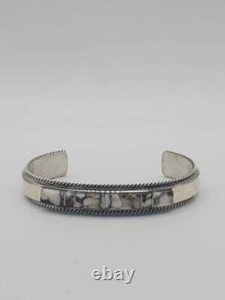 Bracelet de poignet en coquille d'abalone Navajo amérindien exquis fait à la main, signé