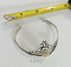 Bracelet de poignet en jaspe ovale en argent sterling navajo/amérindien Navajo