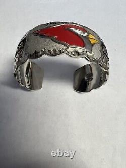 Bracelet des femmes amérindiennes Navajo Arizona Cardinals Cuff # 2 Magnifique