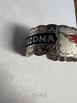 Bracelet des femmes amérindiennes Navajo Arizona Cardinals Cuff # 2 Magnifique