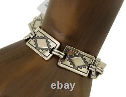 Bracelet en argent 925 fait main par un artiste amérindien Navajo des années 80