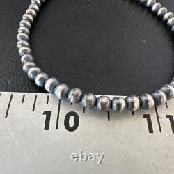 Bracelet en argent sterling 8 avec perles Navajo amérindiennes de 4 mm 90408