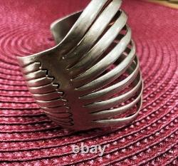 Bracelet en argent sterling Navajo Américain natif Wilbert Benally -6.5 352097